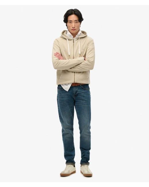 Homme Sweat À Capuche Zippé Essential Classic Taille Superdry pour homme en coloris Natural