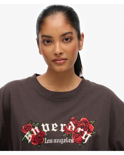 Superdry Black & Co Night Garden Oversized T-shirt