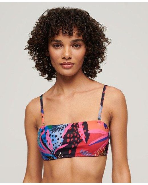 Haut de bikini bandeau tropical Superdry en coloris Multicolor