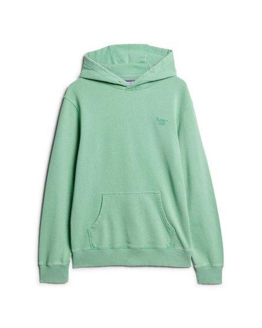 Superdry Green Vintage Washed Hoodie for men