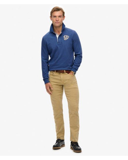 Superdry Blue & Co Vintage Athletic Rugby Shirt for men