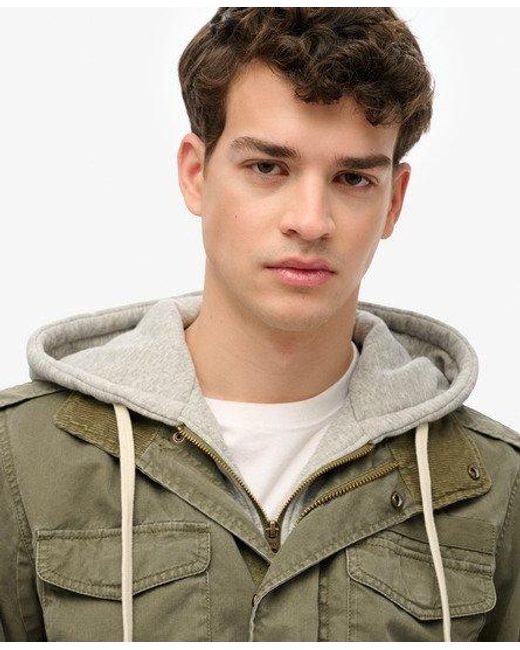 Superdry Rookie Field Jack Met Capuchon in het Green voor heren