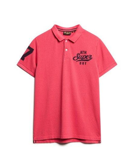 Polo superstate Superdry pour homme en coloris Red