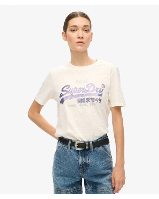 Superdry Blue & Co Embellished Vl Graphic T Shirt