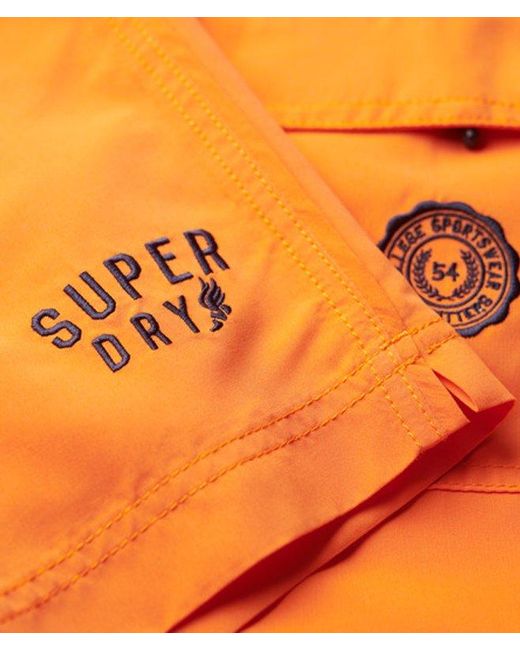 Superdry Orange & Co Recycled Polo 17-inch Swim Shorts for men