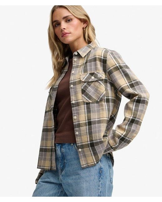 Superdry Blue Lumberjack Check Flannel Shirt