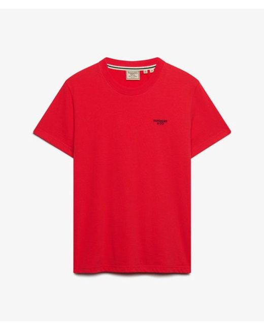 Superdry Red & Co Essential Stacked Logo Embroide for men