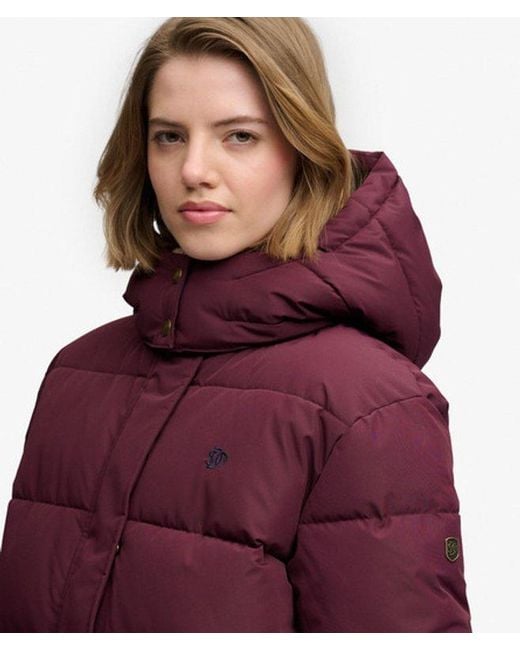 Superdry Red & Co Premium Hooded Puffer Jacket