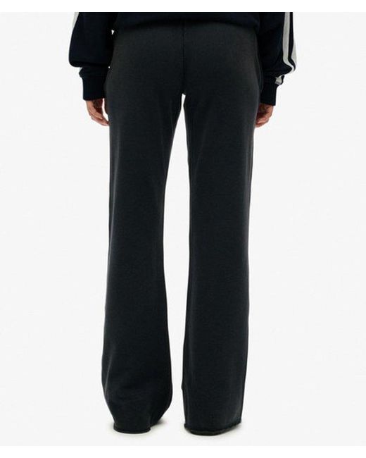 Superdry Black & Co Athletic Embroidered Flare joggers