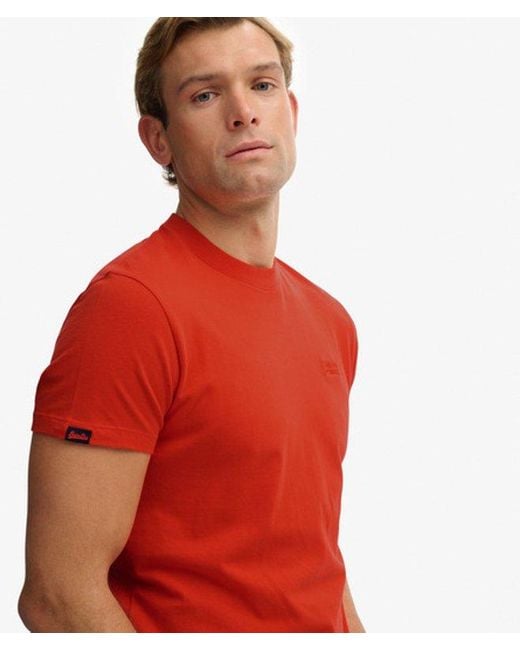 Superdry Red & Co Essential Logo T-shirt for men