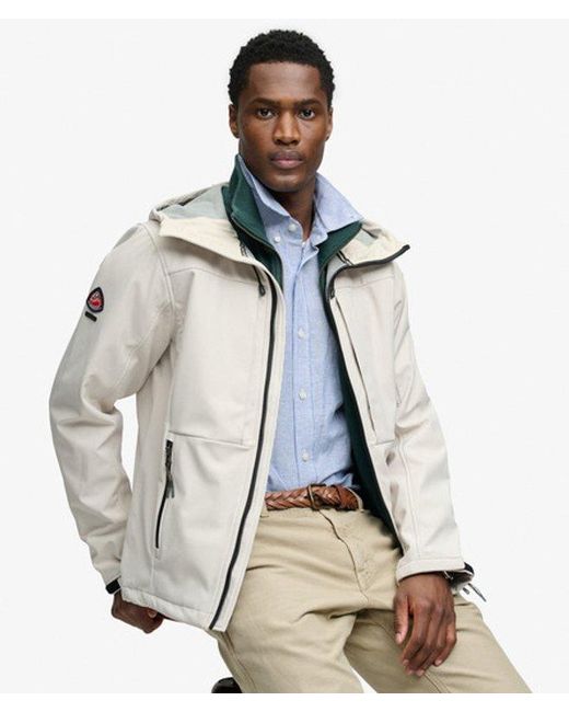 Superdry White & Co Hooded Softshell Trekker Jacket for men