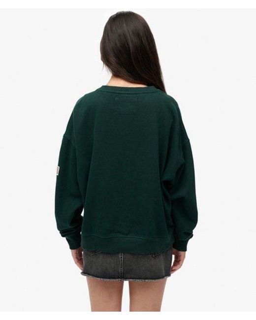 Superdry Green & Co Athletic Essentials Relaxed Crew Sweatshirt