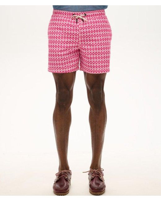 Short de bain recyclé imprimé longueur 38 cm Superdry pour homme en coloris Pink