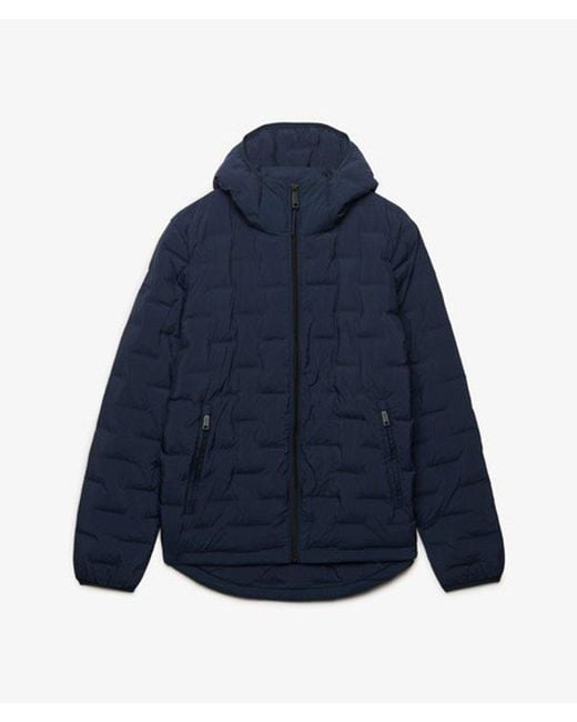 Superdry Blue & Co Hooded Heat Weld Padded Jacket for men