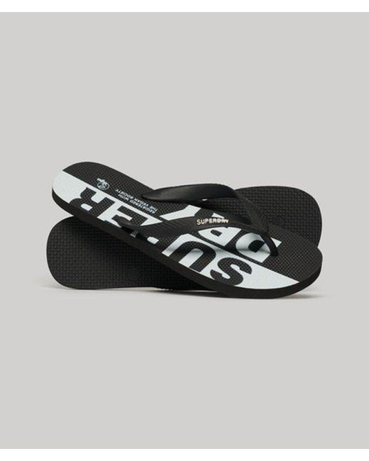 Superdry Logo Vegan Flip Flops Black/ for men