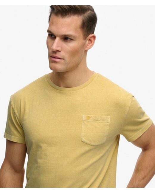 Superdry Gray & Co Classic Cotton Linen Pocket T-shirt for men