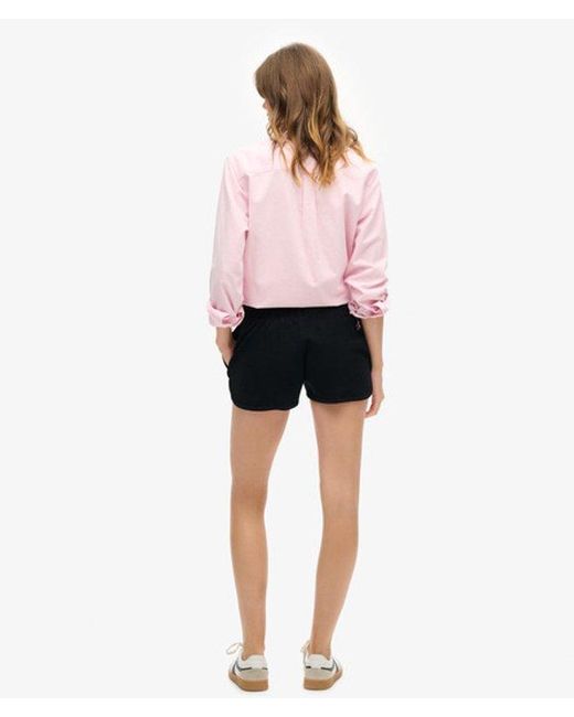 Superdry Pink & Co Sportswear Logo Racer Shorts