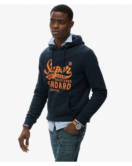 Superdry Blue & Co Standard Script Hoodie for men
