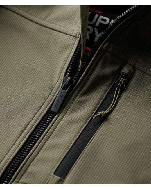 Superdry Green & Co Hooded Ripstop Softshell Trekker Jacket for men