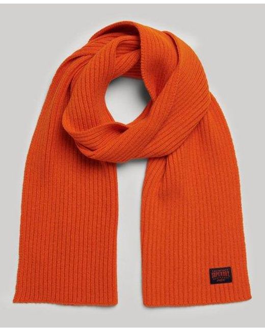 Superdry Orange Workwear Knit Scarf