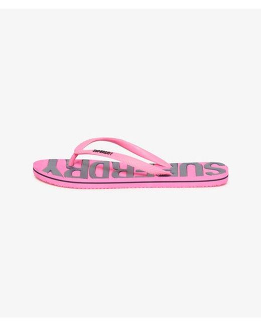 Superdry Pink & Co Vintage Flip Flops