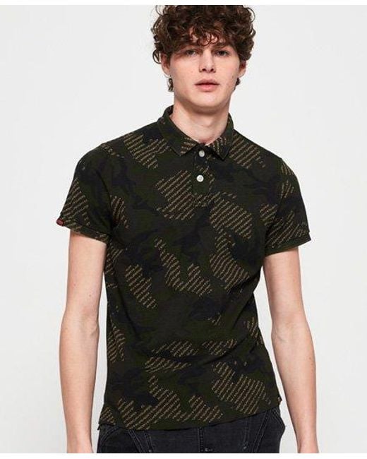 Superdry Tropic Army Polo Shirt in Green for Men - Lyst