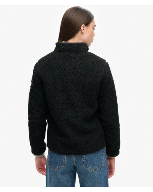 Superdry Black & Co Outdoor Sherpa Fleece Jacket