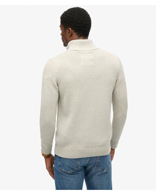 Superdry Gray & Co Cotton Half Zip Knit Jumper for men