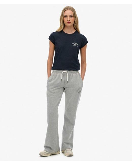 Superdry Blue & Co Athletic Print Flare joggers