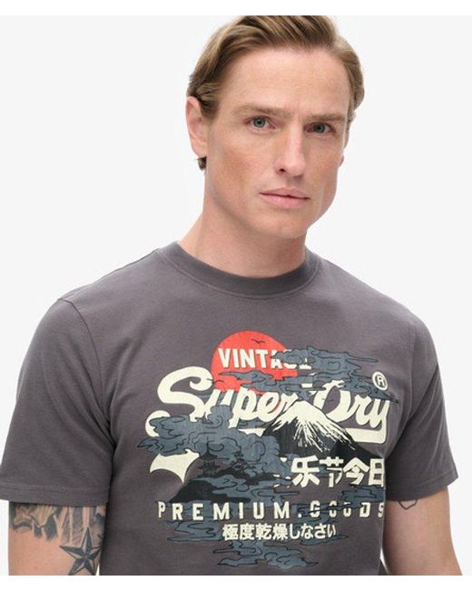 Superdry Gray & Co Tokyo Graphic T-shirt for men