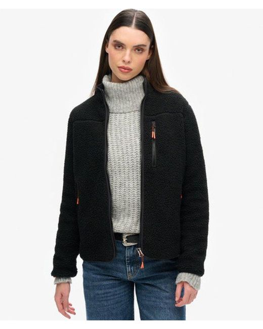 Superdry Black & Co Outdoor Sherpa Fleece Jacket