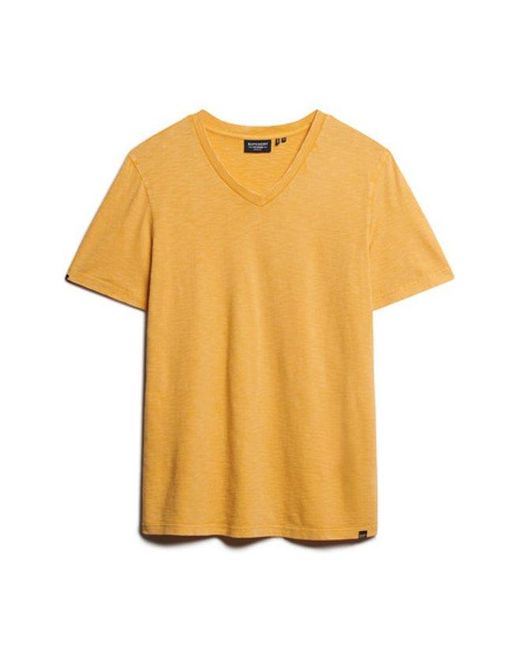 Superdry Yellow & Co V-neck Slub Short Sleeve T-shirt for men