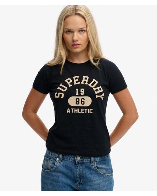 Superdry Black & Co Athletic Graphic Fitted T-shirt