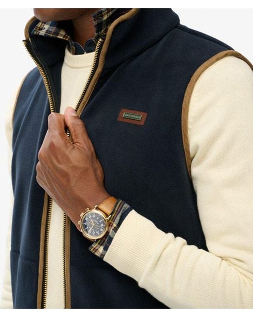 Homme Gilet En Polaire Estate Taille Superdry pour homme en coloris Blue