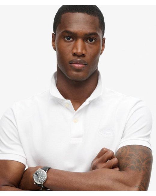 Superdry White & Co Classic Pique Polo Shirt for men