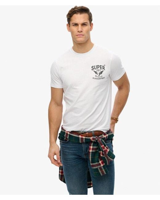 Superdry White Dry Brand T-shirt for men
