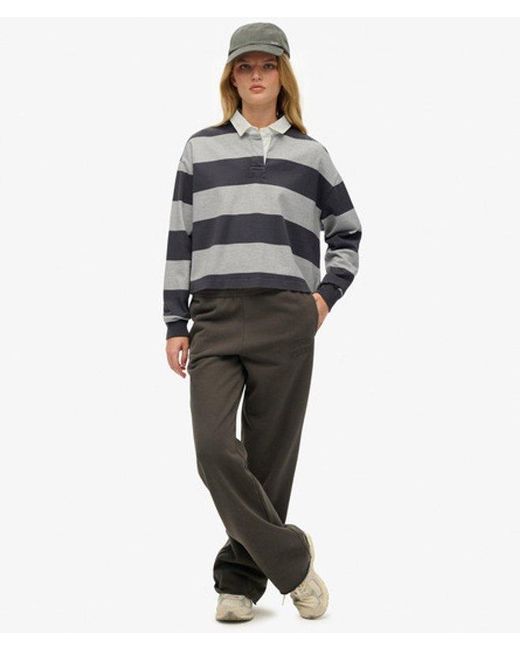 Superdry Gray & Co Athletic Essentials Stripe Rugby Top