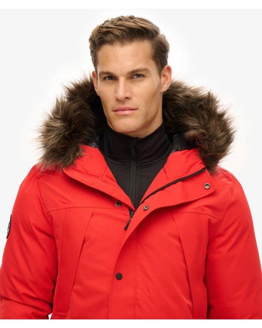 Superdry Red Everest Down Snow Parka Coat for men