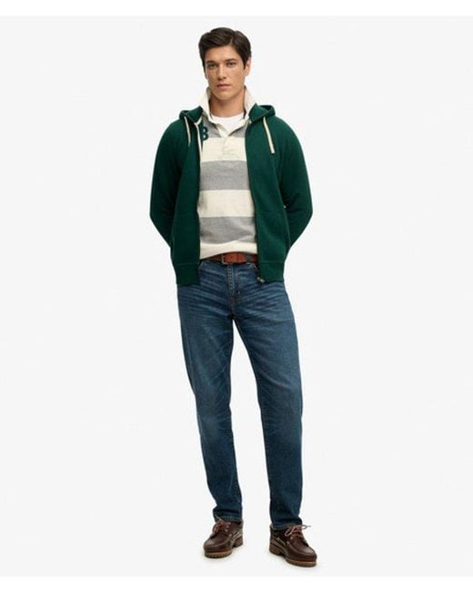 Superdry Green & Co Monogram Embroidered Zip Hoodie for men