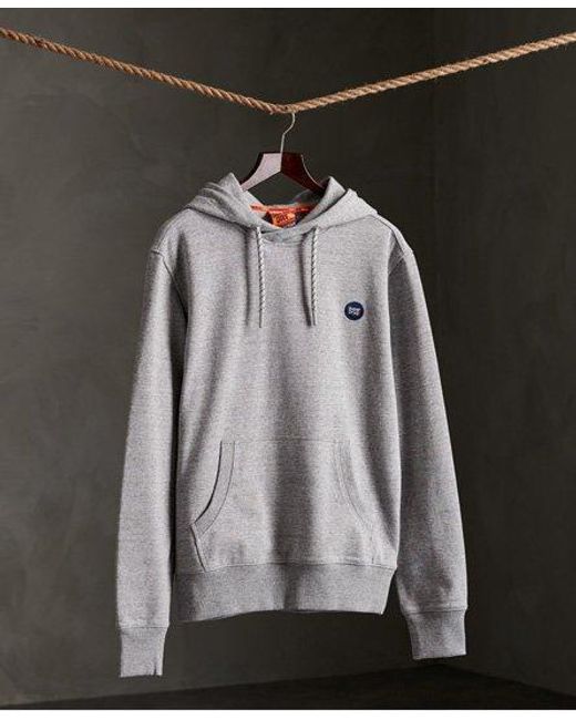 Superdry Black Collective Loopback Hoodie Collective Dark Grit for men