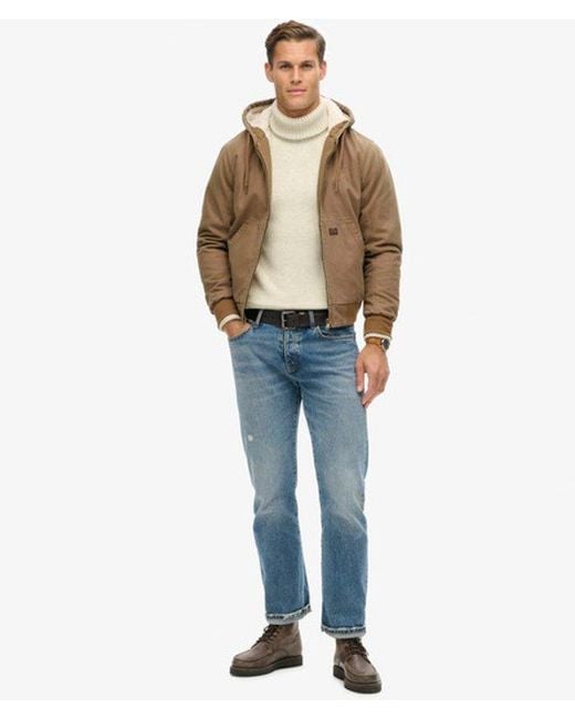 Superdry Natural & Co Vintage Workwear Hooded Bomber Jacket for men