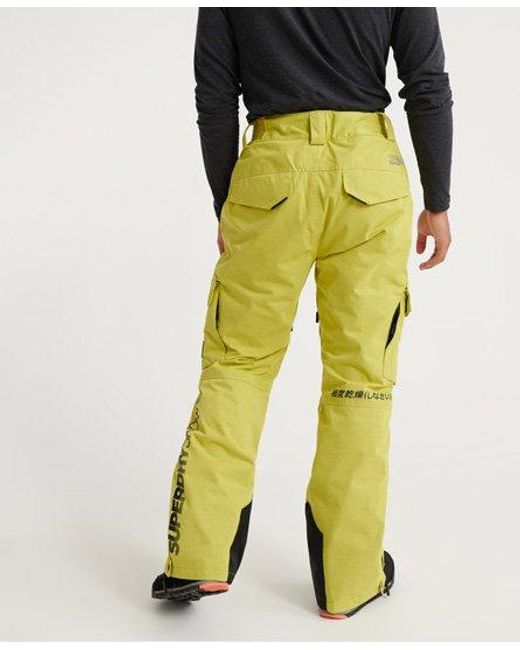 Superdry Yellow Ultimate Snow Rescue Pants Sulpher for men