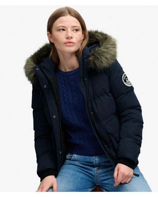 Superdry Blue Everest Ella Bomber Jacket