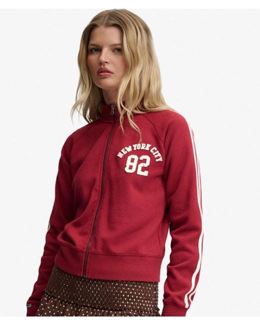 Superdry Red Athletic Applique Track Top