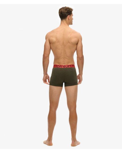 Superdry Green Organic Cotton Boxer Triple Pack for men