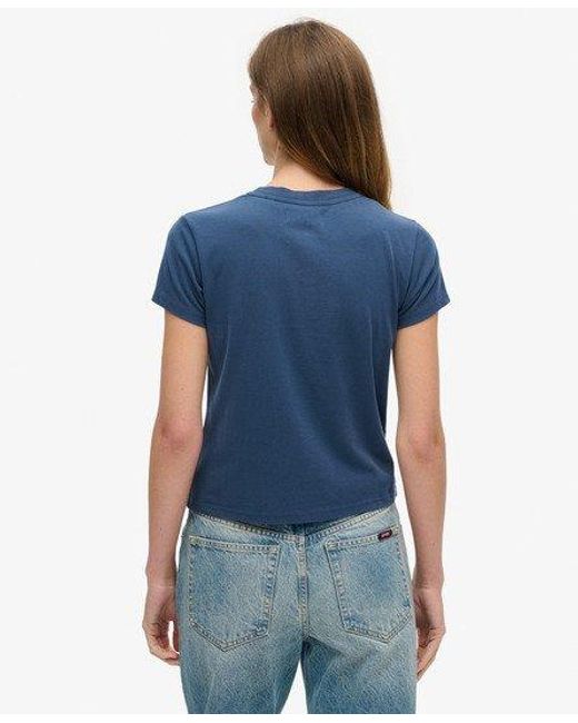 Superdry Blue Slim Fit Pop Archive Super Fitted T-shirt