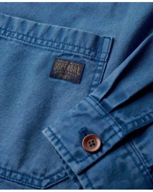 Superdry Blue Four Pocket Chore Jacket