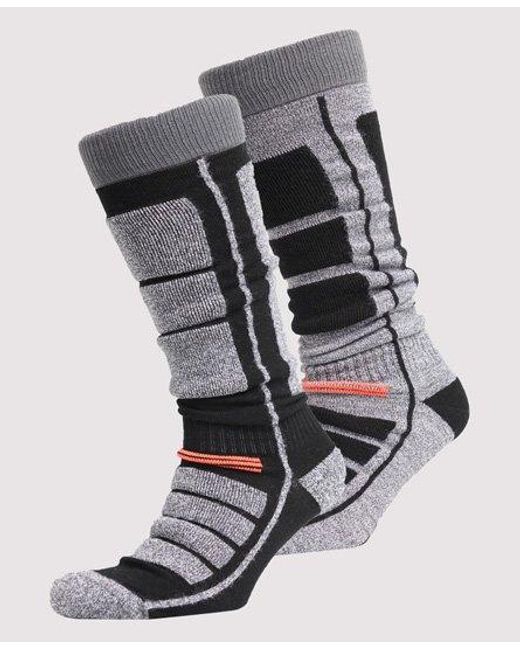 Superdry White Merino Sock Double Pack Marl Mix for men