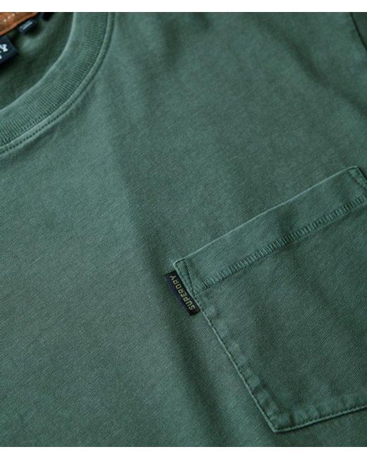 Superdry Green & Co Essential Washed Pocket T-shirt for men