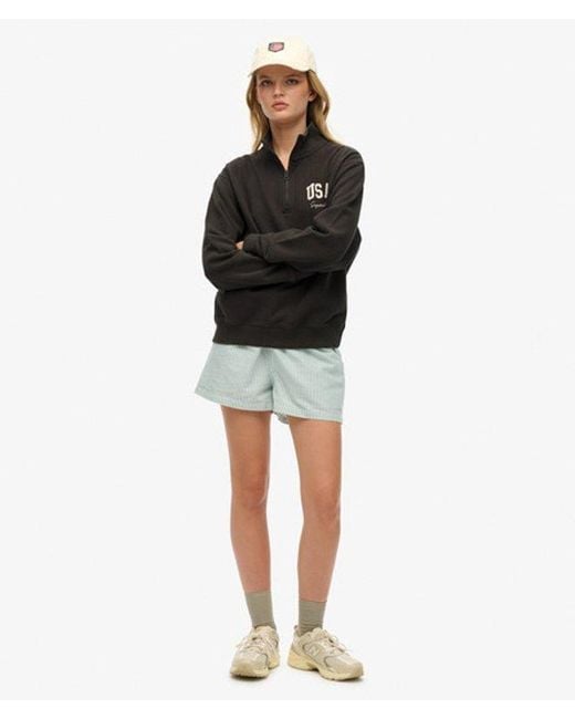 Superdry Black & Co Athletic Essentials Half Zip Jumper